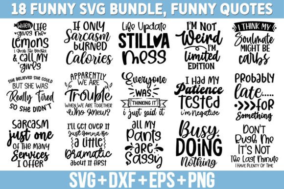 Free Funny SVG Bundle, Funny Quotes