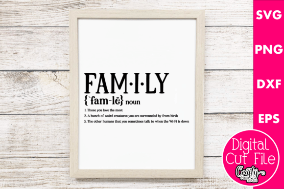 Funny Family Definition Graphics for Crafts