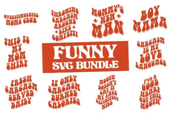 Funny Svg Bundle Groovy Retro SVG Bundle Graphics and Crafts