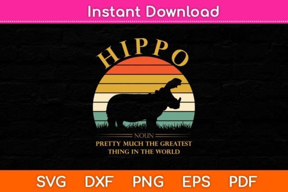 Hippopotamus Definition Vintage Hippo Graphics and Crafts Review
