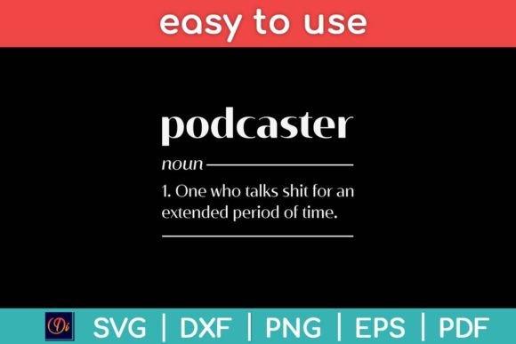 Podcaster Definition Podcasting Funny Graphics & Crafts Review