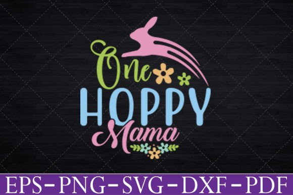 Women s One Hoppy Mama Easter Bunny Fun Graphics and Crafts Review